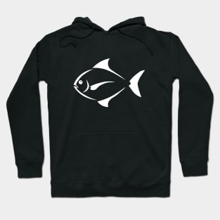 white piranha fish Hoodie